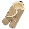 Kjørepose Winterberg med merinolammeskinn 37 x 72 cm beige forfra