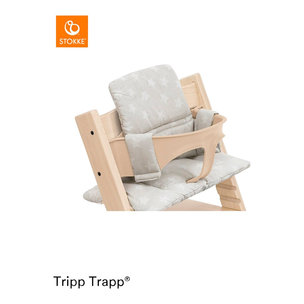 Klassisk sittepute for Tripp Trapp økologisk bomull bakside
