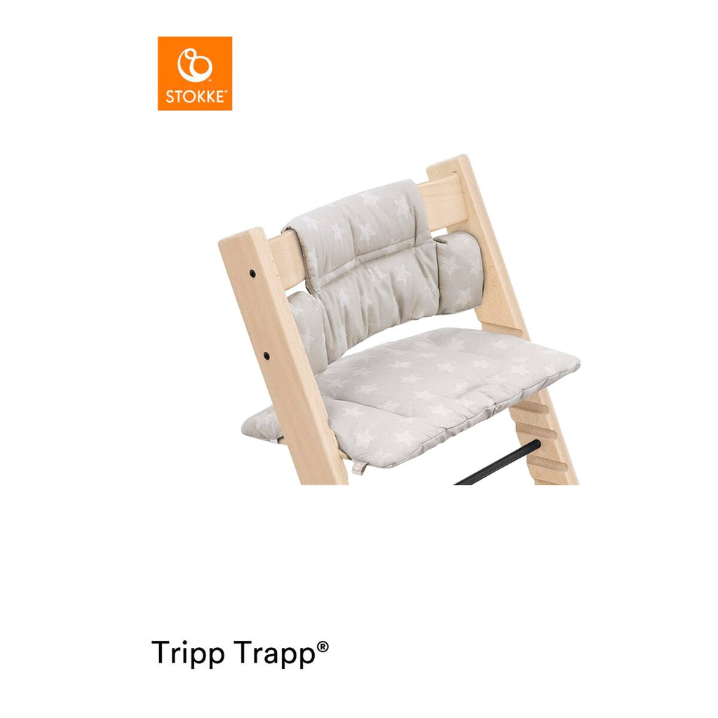 Klassisk sittepute for Tripp Trapp økologisk bomull montert på stol