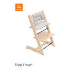 Klassisk sittepute for Tripp Trapp økologisk bomull nærbilde av stoff