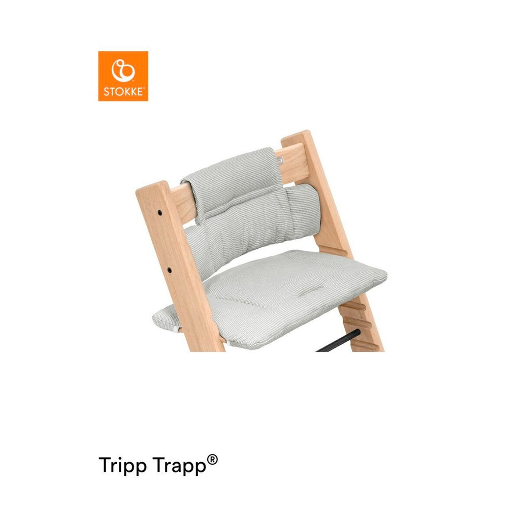 Nærbilde av Klassisk sitteputefor Tripp Trapp i økologisk bomull