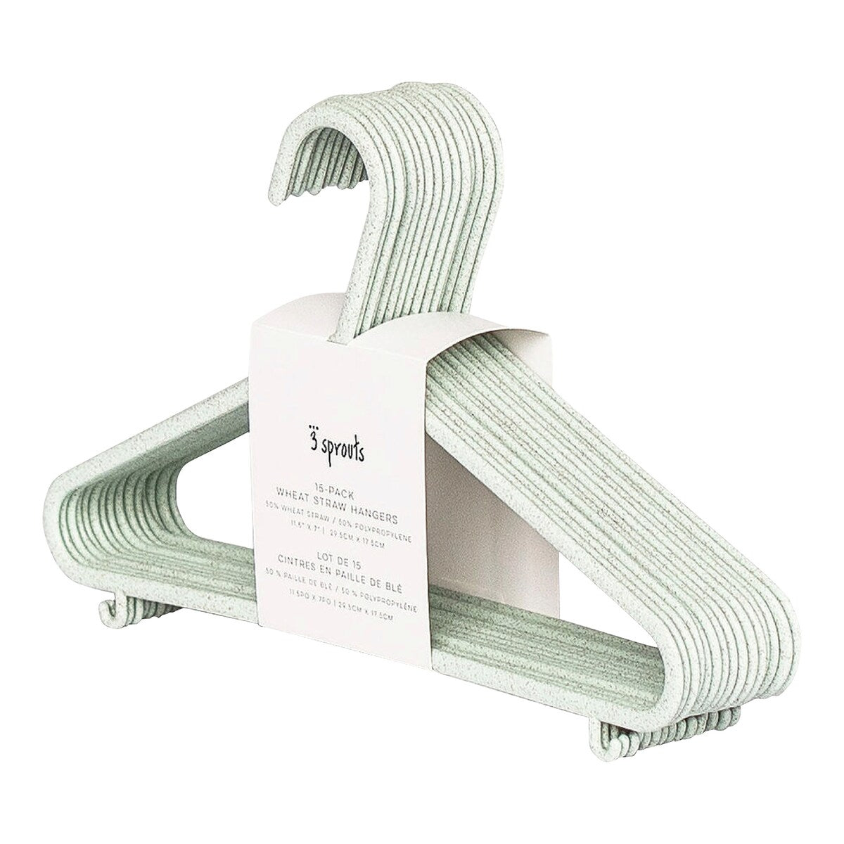 Kleshengere for barn 15-pakning hvetestrå 29,5 cm - 3 Sprouts