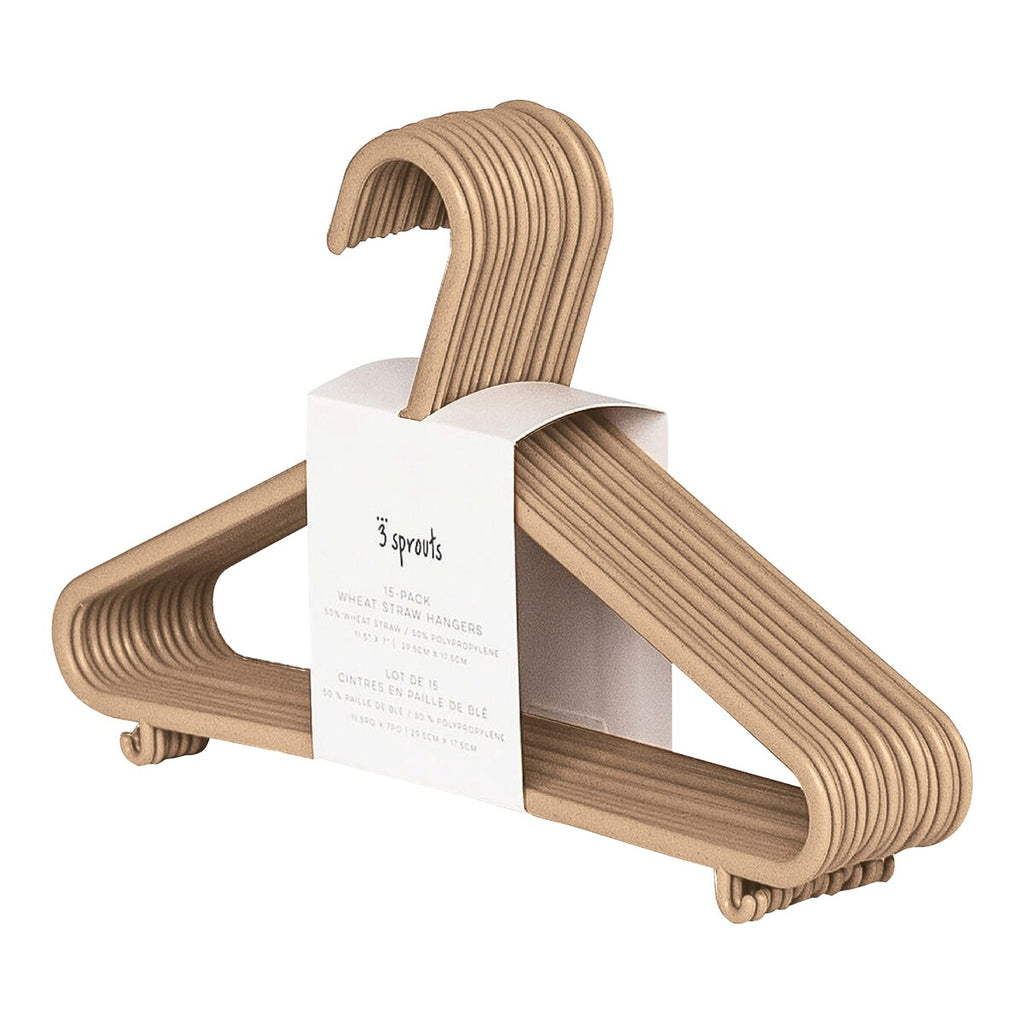 Kleshengere for barn 15-pakning hvetestrå 29,5 cm - 3 Sprouts