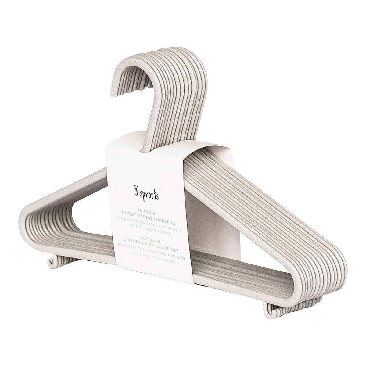 Kleshengere for barn 15-pakning hvetestrå 29,5 cm - 3 Sprouts