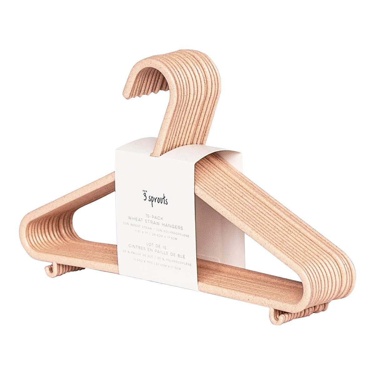 Kleshengere for barn 15-pakning hvetestrå 29,5 cm forfra