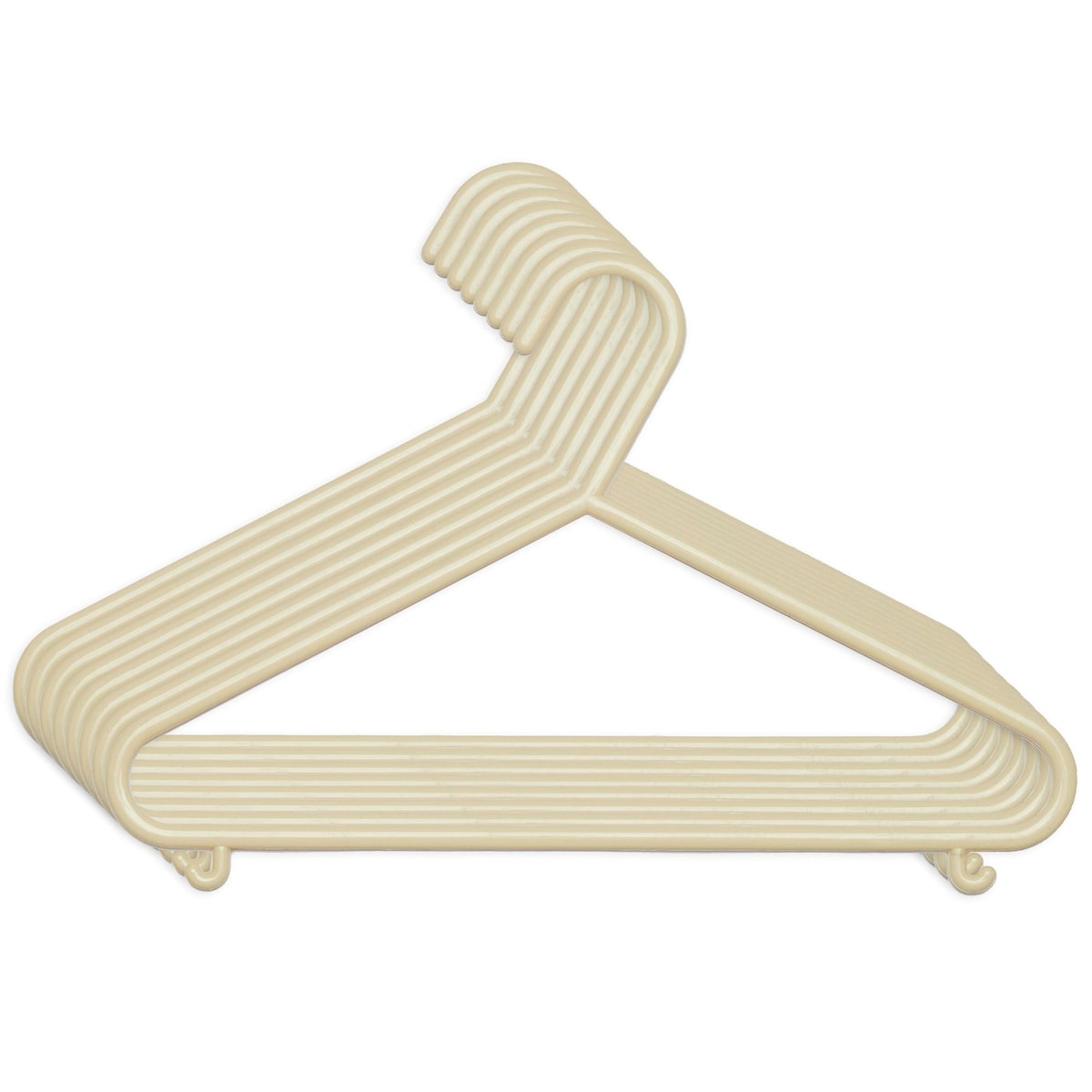 Kleshengere for barn 8 stk plast vanilje 29,5 cm forfra