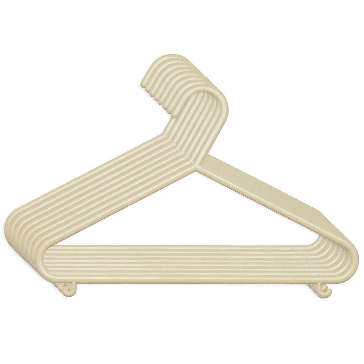 Kleshengere for barn 8 stk plast vanilje 29,5 cm med hosensteg