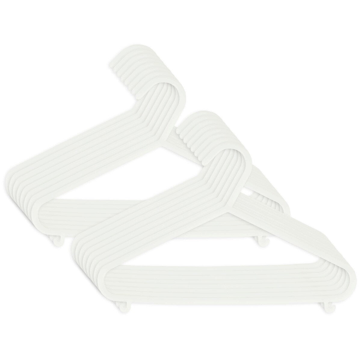 Kleshengere for barn 16 stk hvit plast 29,5 cm forfra