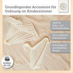 Kleshengere for barn 16 stk hvit plast 29,5 cm bakside