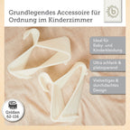 Kleshengere for barn 32 stk. hvit plast 29,5 cm bakside