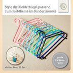 Kleshengere for barn 32 stk. hvit plast 29,5 cm - Bieco