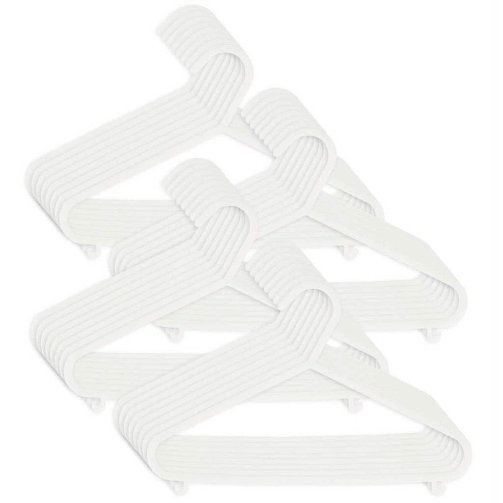 Kleshengere for barn 32 stk. hvit plast 29,5 cm - Bieco