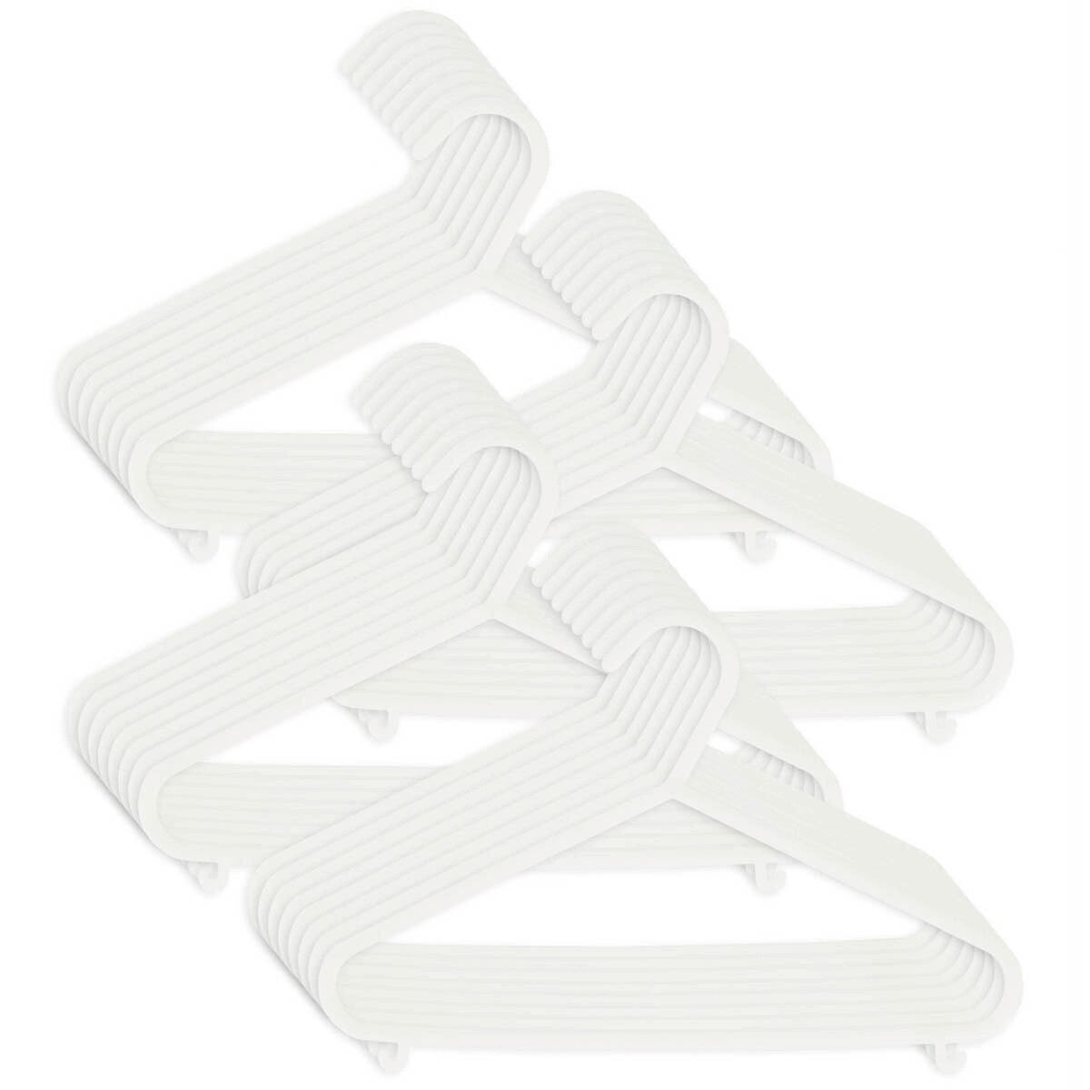 Kleshengere for barn 32 stk. hvit plast 29,5 cm - Bieco