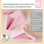 Kleshengere for barn 32 stk rosa plast bakside