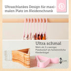 Kleshengere for barn 32 stk rosa plast detalj av krok