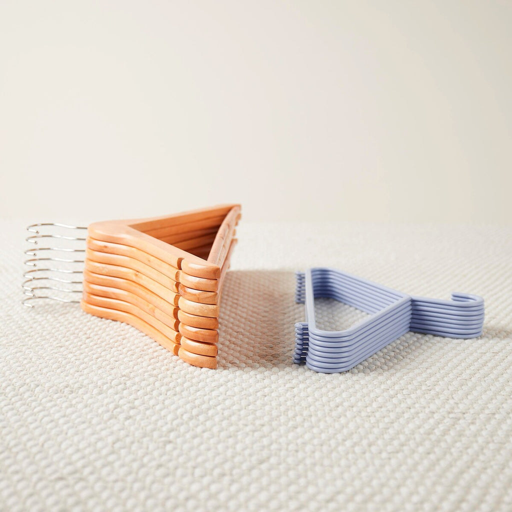 Kleshengere for barn 8 stk plast lilla 29,5 cm med hosenstang