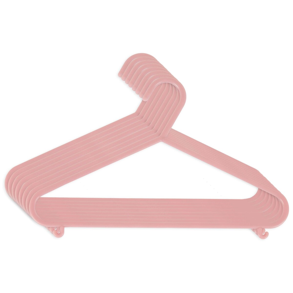Kleshengere for barn 8 stk rosa plast 29,5 cm forfra