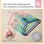 Kleshengere for barn 8 stk rosa plast 29,5 cm med klær