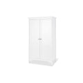 Klesskap 2-dørs Chalet hvit MDF 103x185 cm forfra
