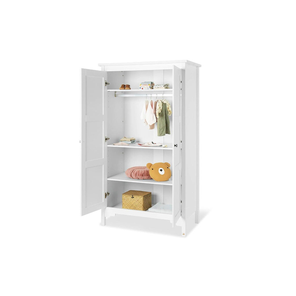 Klesskap 2-dørs Chalet hvit MDF 103x185 cm bakside