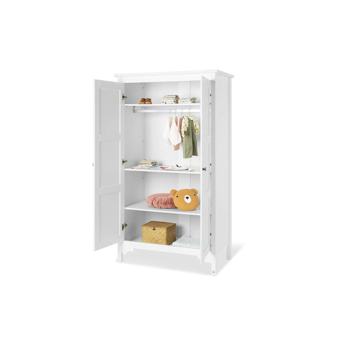 Klesskap 2-dørs Chalet hvit MDF 103x185 cm bakside