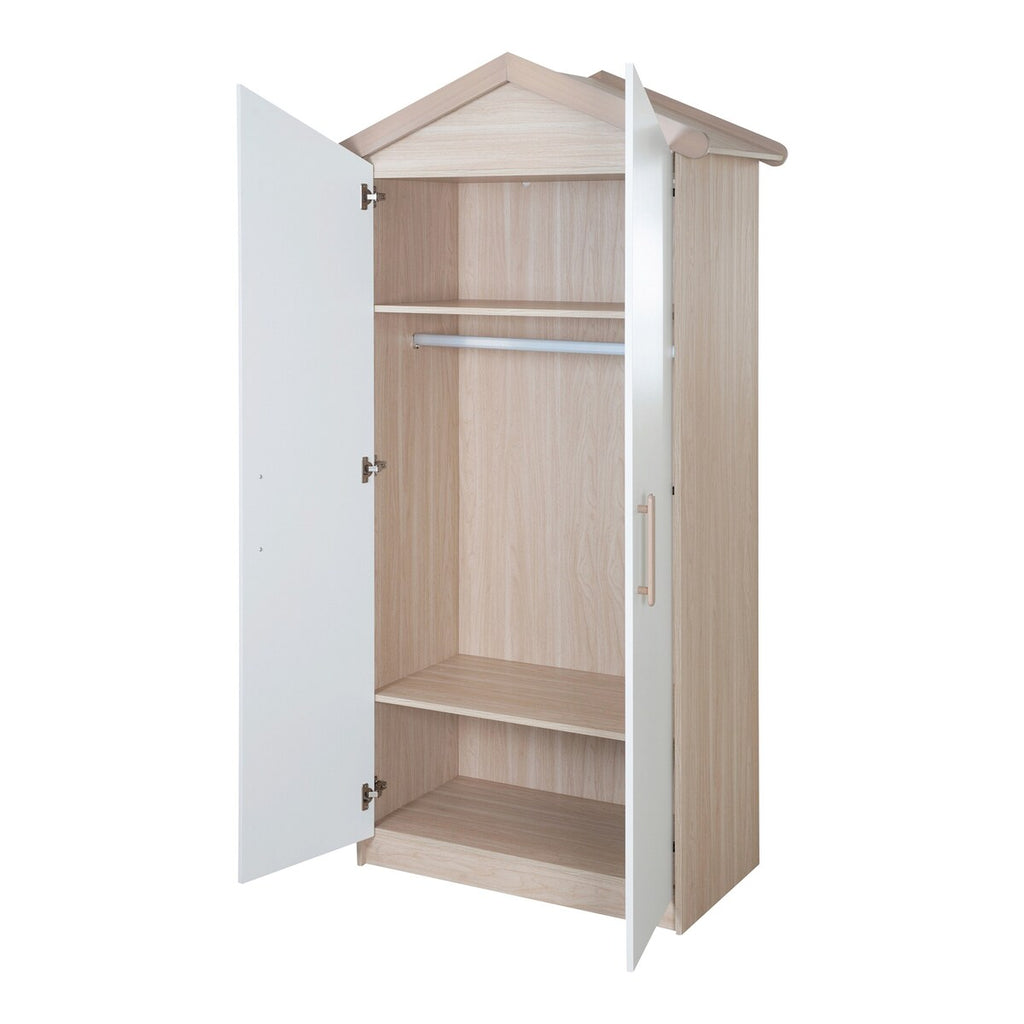 Klesskap Cabane 2-dørs 96x190 cm med soft-close detalj av håndtak