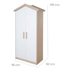 Klesskap Cabane 2-dørs 96x190 cm med soft-close montert i barnerom