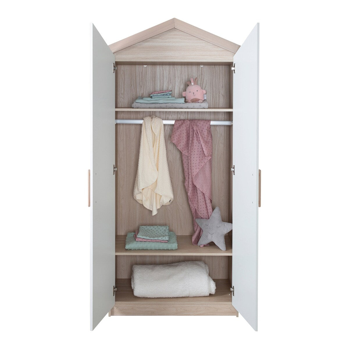 Klesskap Cabane 2-dørs 96x190 cm med soft-close nærbilde av dør