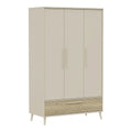 Klesskap Eefje 3-dørs 203,5 x 123,5 cm soft-close forfra