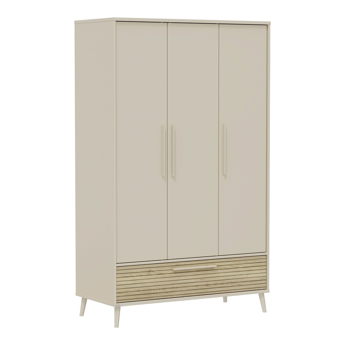 Klesskap Eefje 3-dørs 203,5 x 123,5 cm soft-close forfra