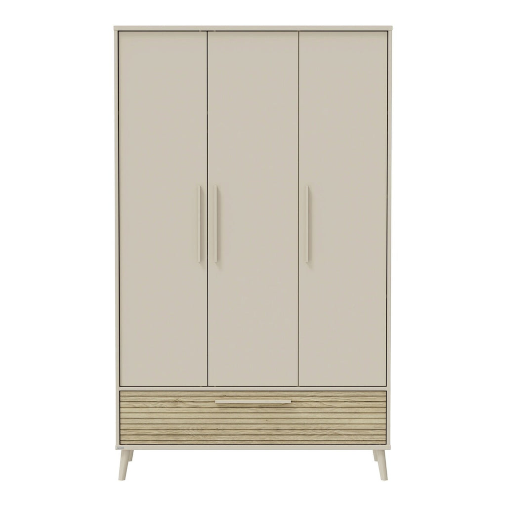 Klesskap Eefje 3-dørs 203,5 x 123,5 cm soft-close bakside