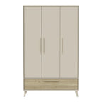 Klesskap Eefje 3-dørs 203,5 x 123,5 cm soft-close bakside