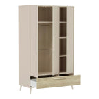 Klesskap Eefje 3-dørs 203,5 x 123,5 cm soft-close detalj av skuffe