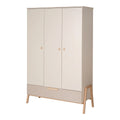 Klesskap Happy 3 dører med soft-close 127x191 cm forfra