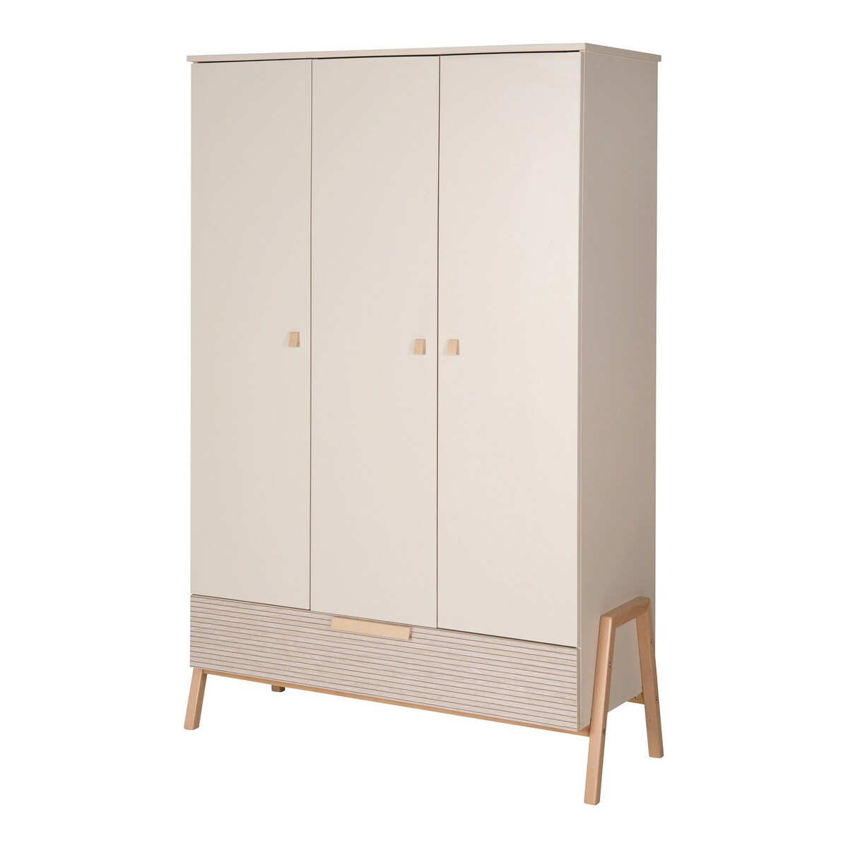 Klesskap Happy 3 dører med soft-close 127x191 cm forfra