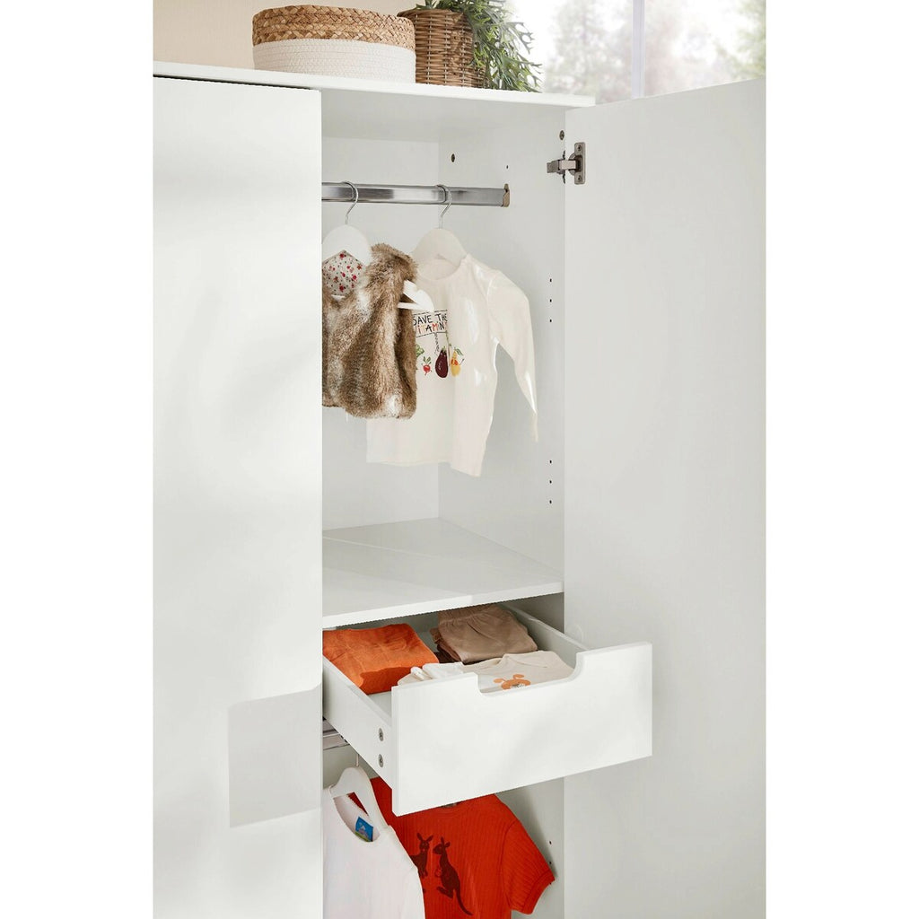 Klesskap Juna stor 129x190 cm MDF og eik bakside