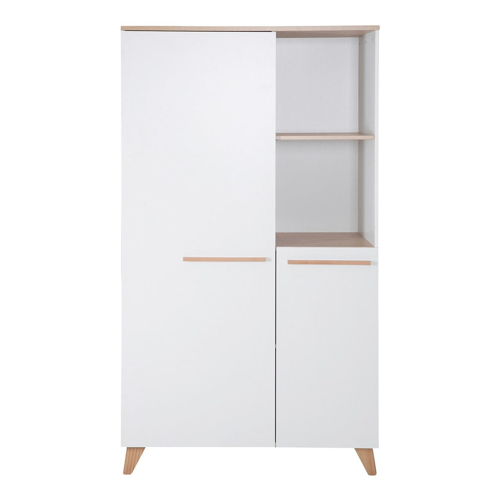 Klesskap Leon 2-dørs 180x100x52 cm hvit/eik bakside