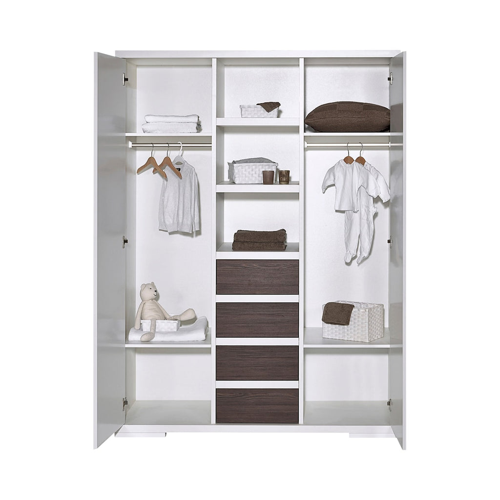 Klesskap Maxx Fleetwood 2-dørs 139x53x188 cm MDF åpent skap med hyller
