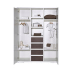 Klesskap Maxx Fleetwood 2-dørs 139x53x188 cm MDF åpent skap med hyller