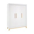 Klesskap Miami 3-dørs 154x53x194 cm massiv bøk forside