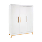 Klesskap Miami 3-dørs 154x53x194 cm massiv bøk forside