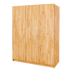 Klesskap Natura 3-dørs massiv bøk 141x63x182 cm forfra