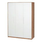 Klesskap Pepe 3-dørs 195x134x53 cm hvit forside
