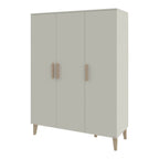 Klesskap Tami stor 3-dørs beige eik forside