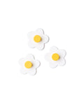 Knaggset 3-pack blomst hvit FSC-tre forside