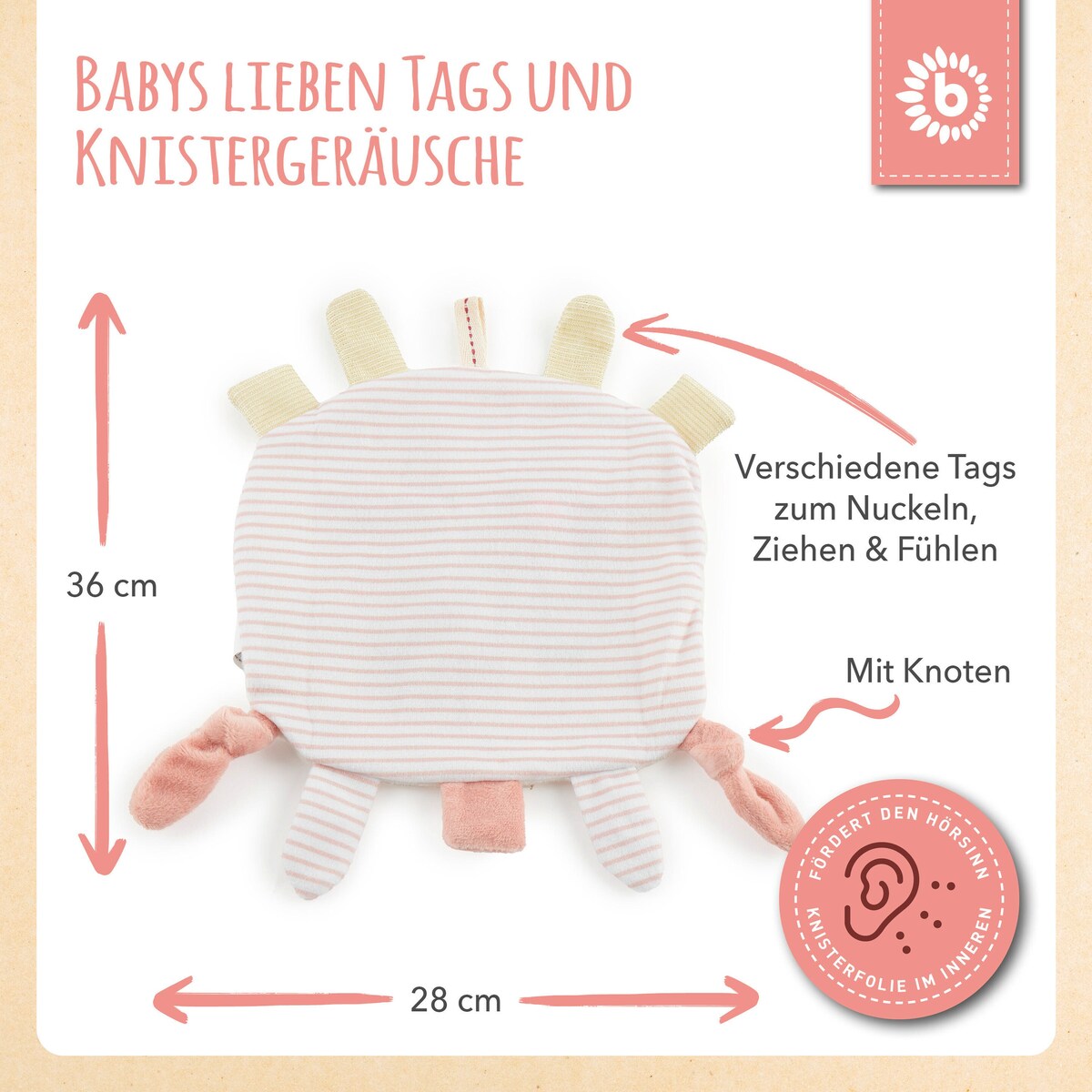 Nærbilde av knitreteppets tekstur og materiale