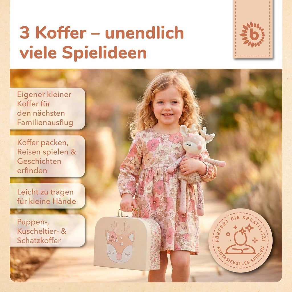 Detalj av lås på Koffersett 3-deler Ella Vintage Flowers