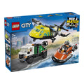 Kombinasjonssett med fly, servicekjøretøy og luftputebåt 60505 - LEGO City forfra