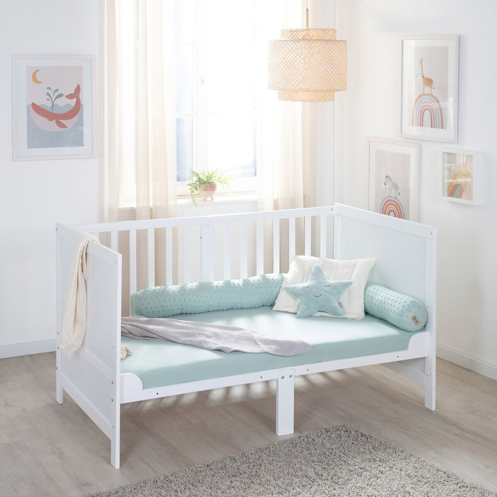 Kombiseng 70x140 cm Easy Sleep med 3 høyder detalj av treverk