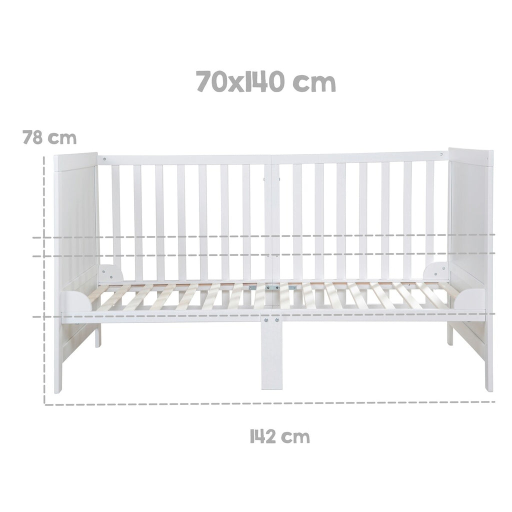 Kombiseng 70x140 cm Easy Sleep med 3 høyder nærbilde av slupgsprosser